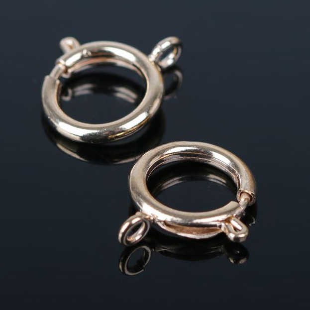 Карабин круглый 1,2 см, цвет золотой (702)