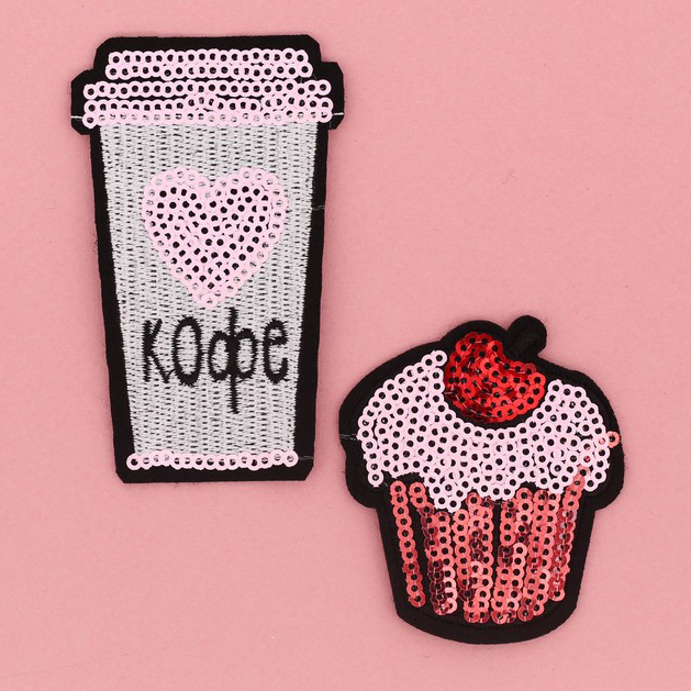 Тканевый декор с пайетками Артузор "Сладости"