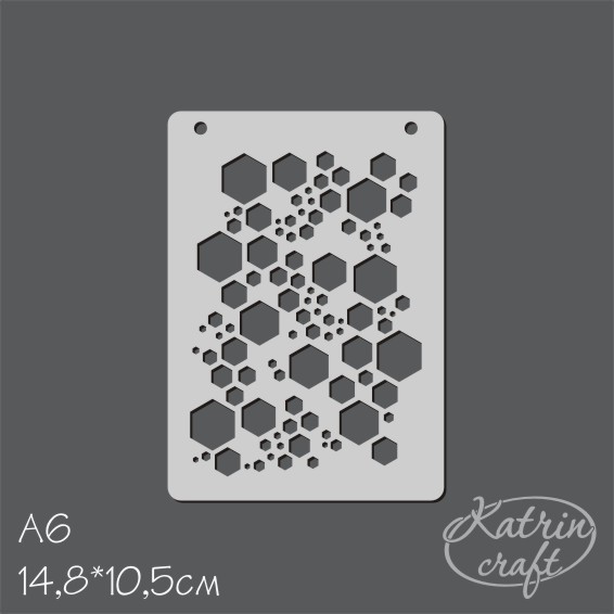 Трафарет Katrin craft А6 "Соты абстракция"