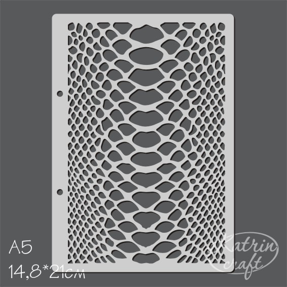Трафарет Katrin "Змеиная кожа симметричная"