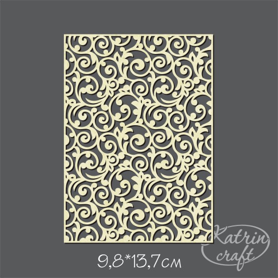 Чипборд Katrin craft "Фоновый А6 Завитки №1"