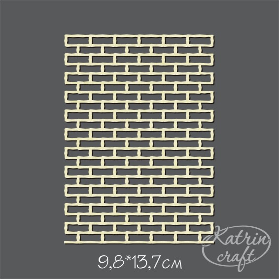 Чипборд Katrin craft "Фоновый А6 Кирпичная стена"
