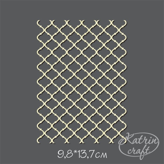 Чипборд Katrin craft "Фоновый А6 Марокканская решетка"