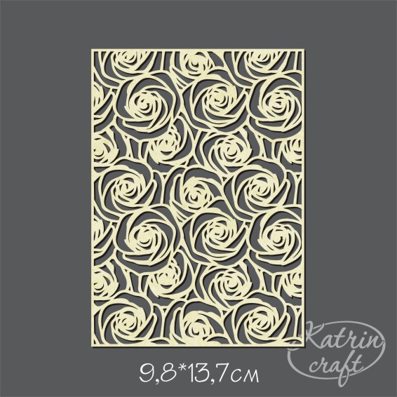 Чипборд Katrin craft "Фоновый А6 Розы"