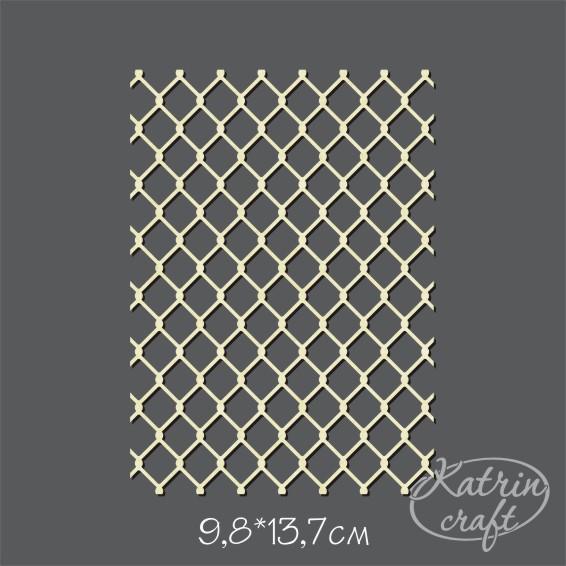 Чипборд Katrin craft "Фоновый А6 Сетка Рабица"