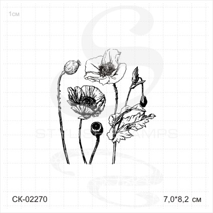 Штамп Stylish Stamps "Набор маки мал"