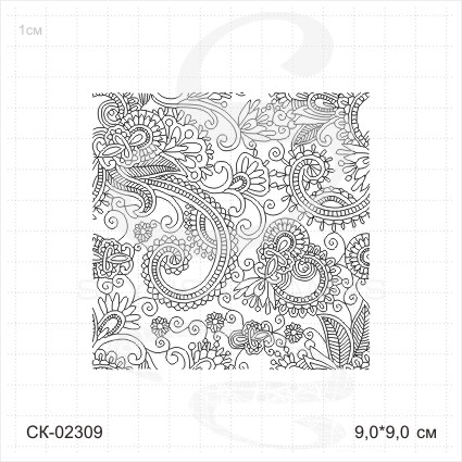 Штамп Stylish Stamps "Кружевной узор бесшовный"