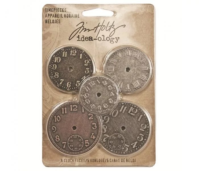 Набор металлических украшений от Tim Holtz "Циферблаты"