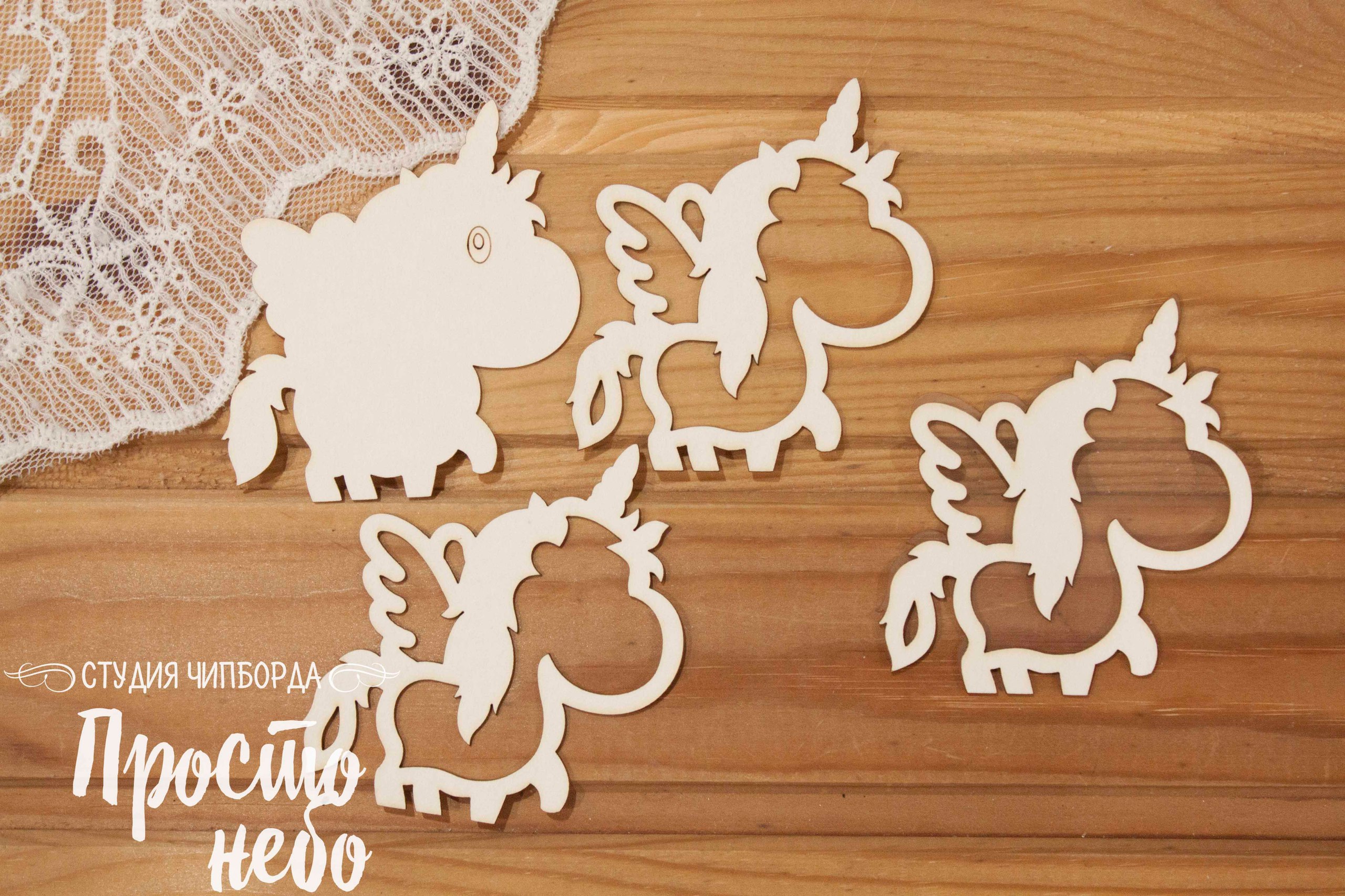 Чипборд Просто Небо. Шейкер "Единорожка"