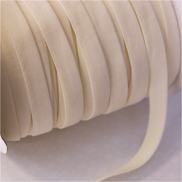 Резинка бархатная 13 мм, цвет кремовый
