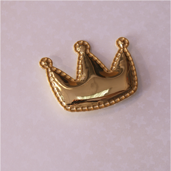 Украшение из кожзама "Корона", цвет золотой (706)
