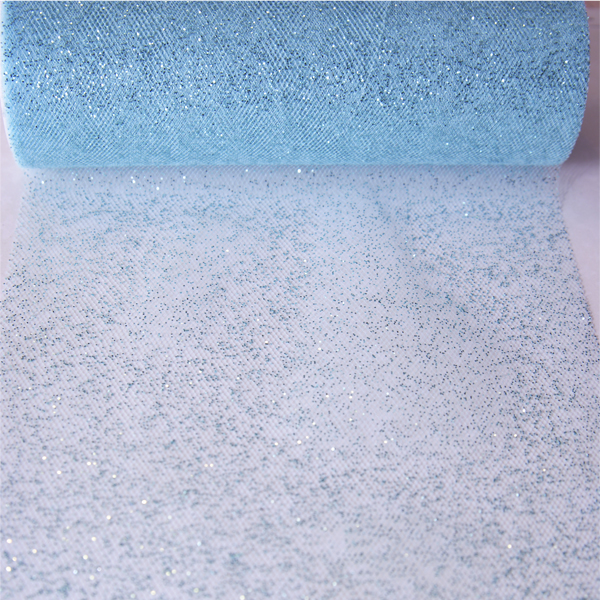 Тюль-сетка 15 см, цвет русалка, с блёстками