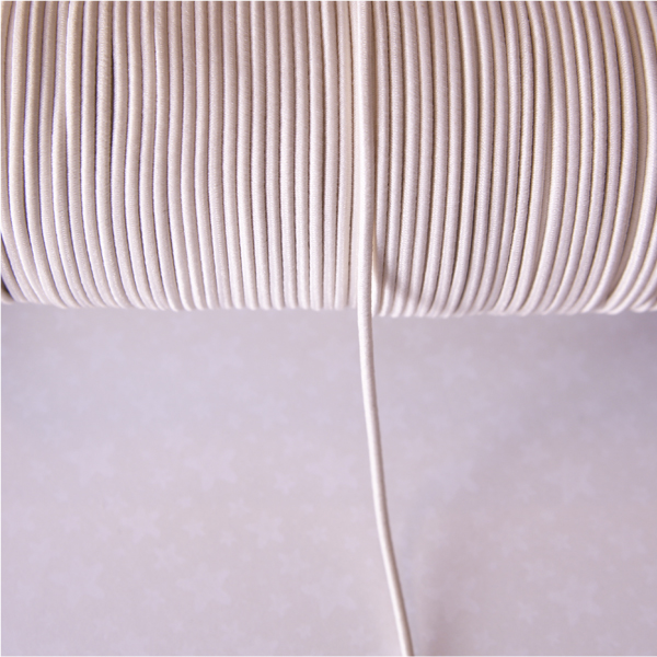 Резинка круглая 2 мм, цвет айвори