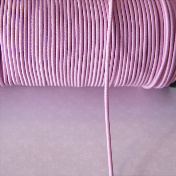 Резинка круглая 2 мм, цвет розовый