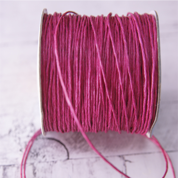 Вощённый шнур 1 мм. Цвет ягодный