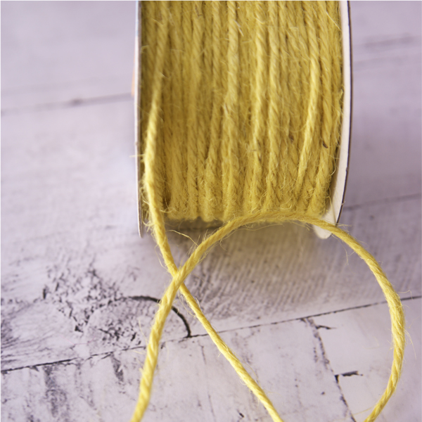 Бечёвка джутовая , цвет жёлтый