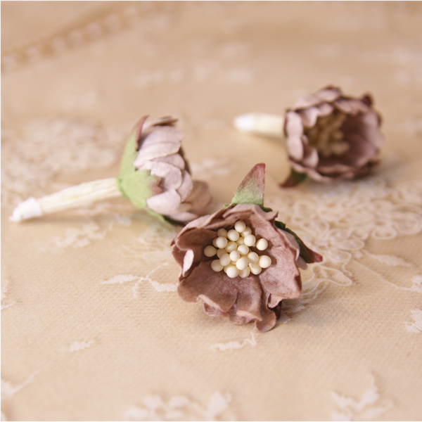 Цветок шиповника, цвет какао, 1 шт