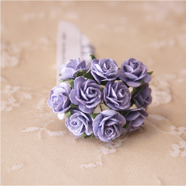 Букет мини-розочек 1,5 см открытых. Цвет лавандовый