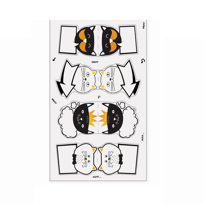 Наклейки для планера-разделители Артузор "Котики"