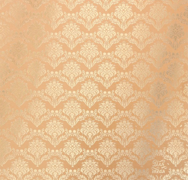 Бумага АртУзор крафт с фольгированием "Для тебя, золотой дамаск" (ART625)