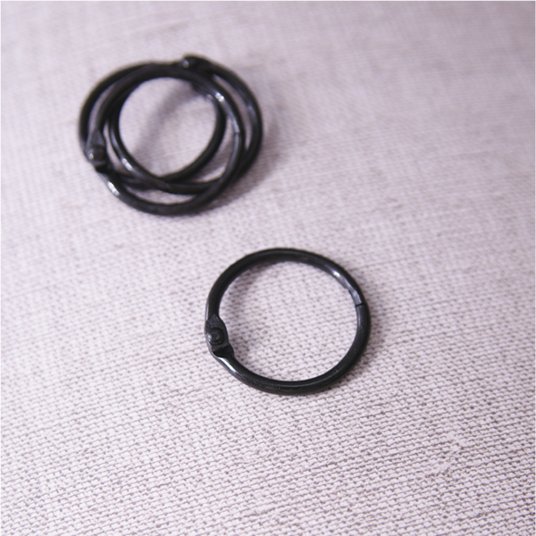 Кольцо для альбома 25 мм, цвет чёрный