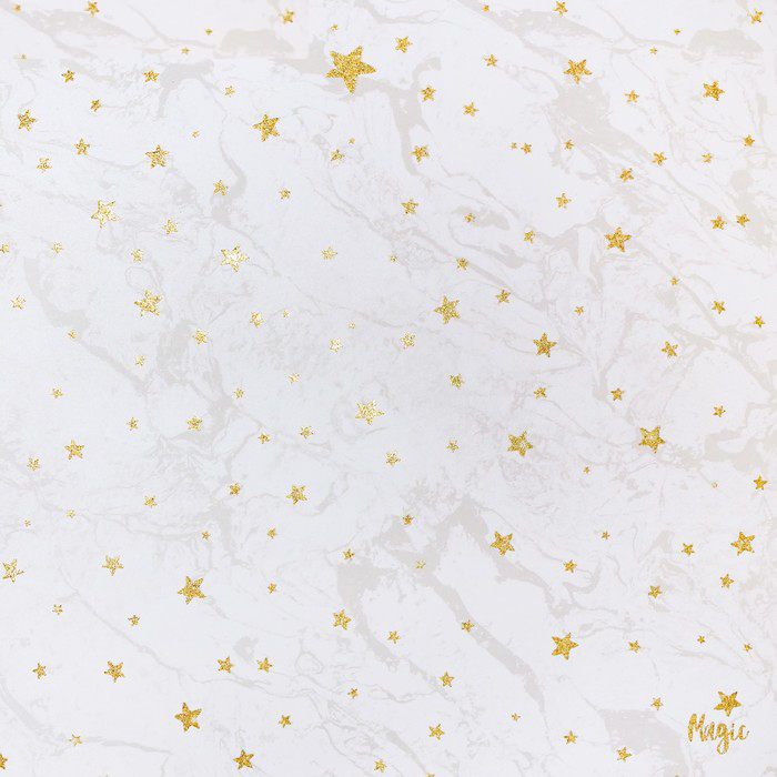 Бумага АртУзор с с блёстками"Звездочки" (ART628-1)