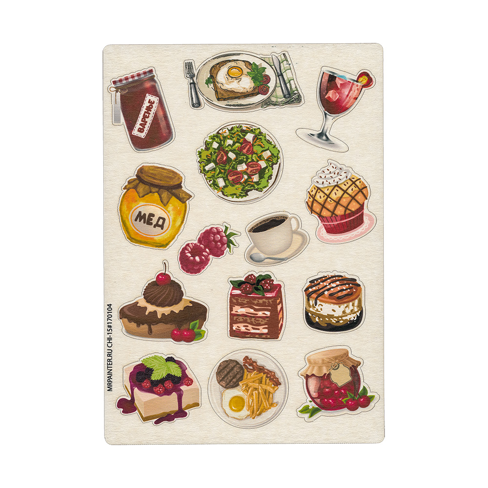 Чипборд цветной MrPainter "Приятного аппетита"