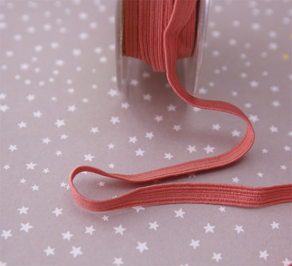 Резинка для блокнота 7 мм, цвет коралловый