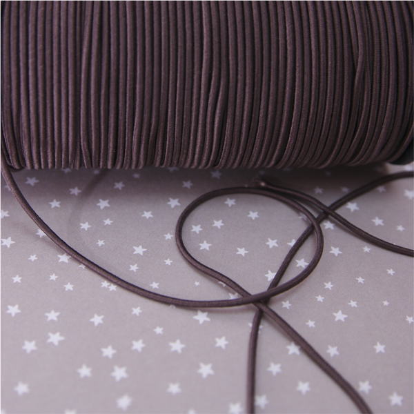 Резинка для блокнотов круглая 2 мм, цвет какао-коричневый