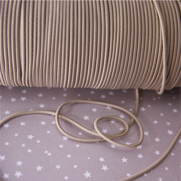 Резинка для блокнотов круглая 2 мм, цвет бежевый