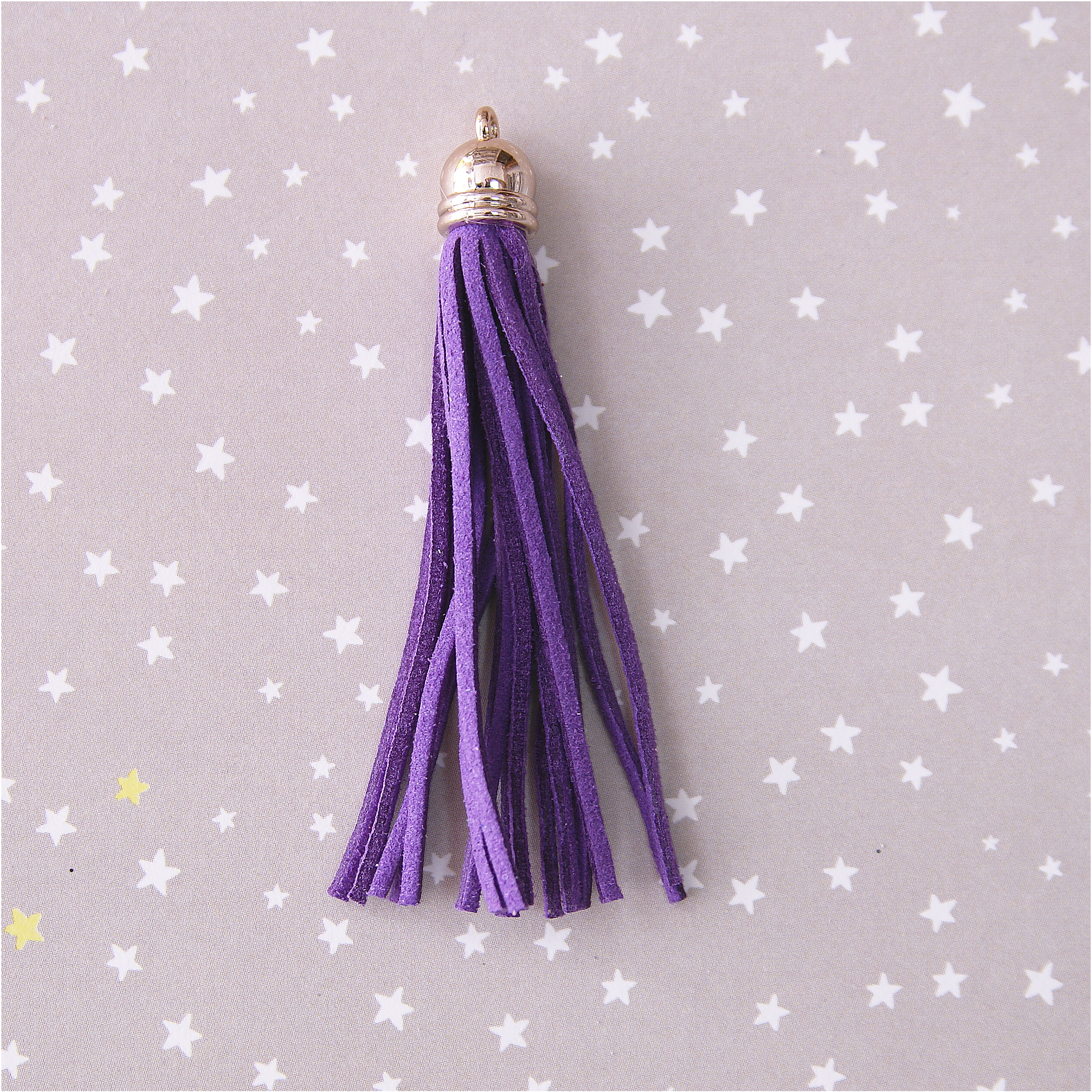 Кисточка замшевая длинная, цвет фиолетовый (549-2)