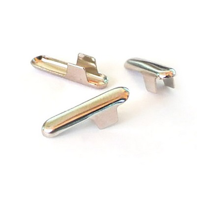 Зажим круглый для резинки, цвет серебряный (728)