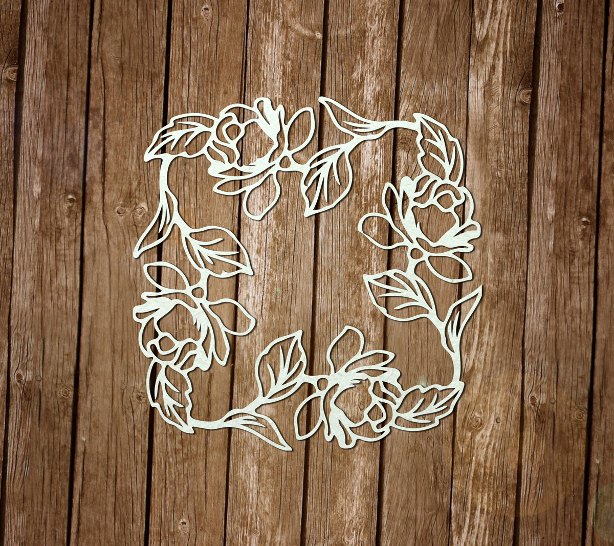 Чипборд Chipboards "Рамка " Розовый сад " (9 см)"