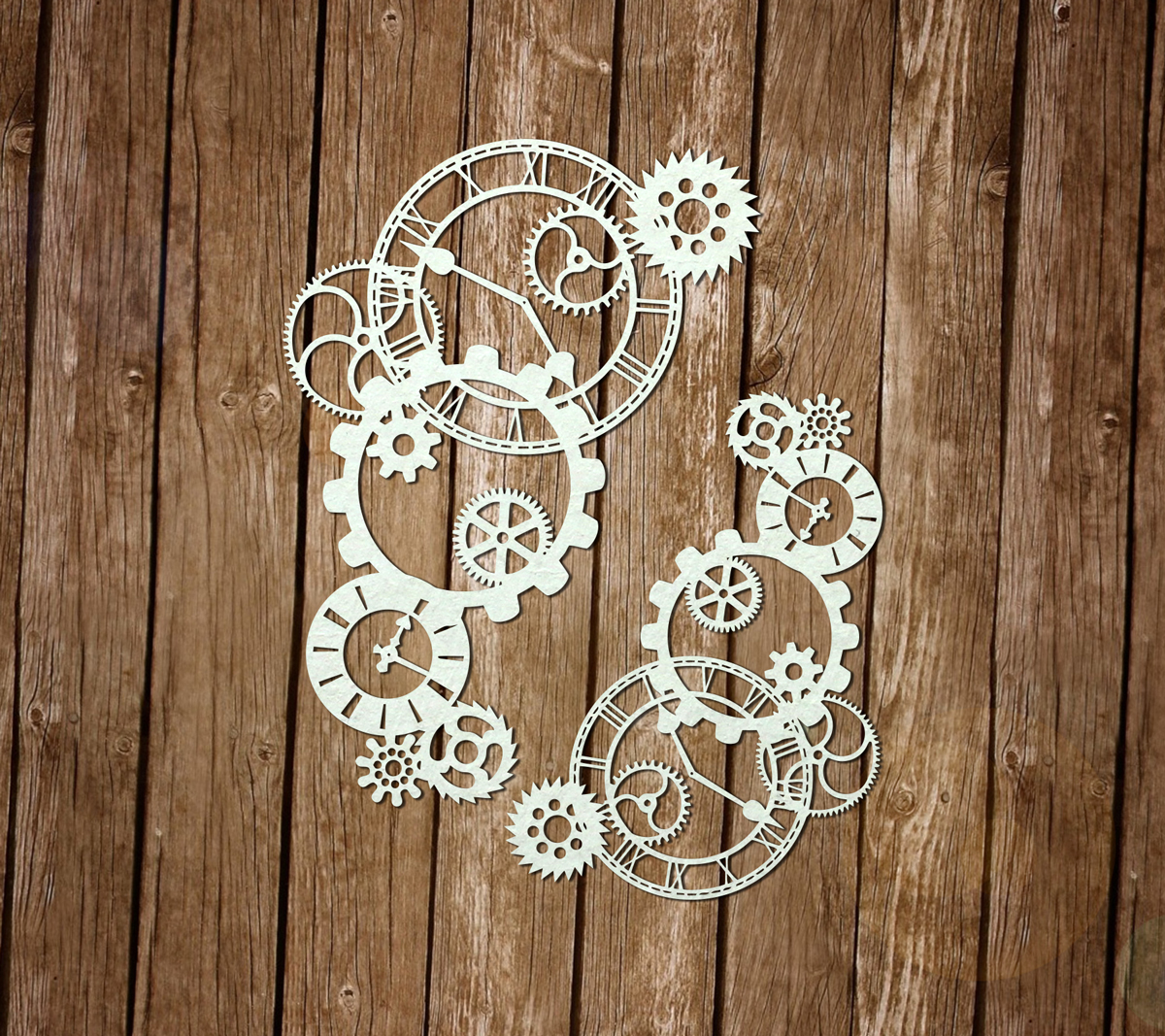 Чипборд Chipboards "Стимпанк. Уголки шестерёнки"