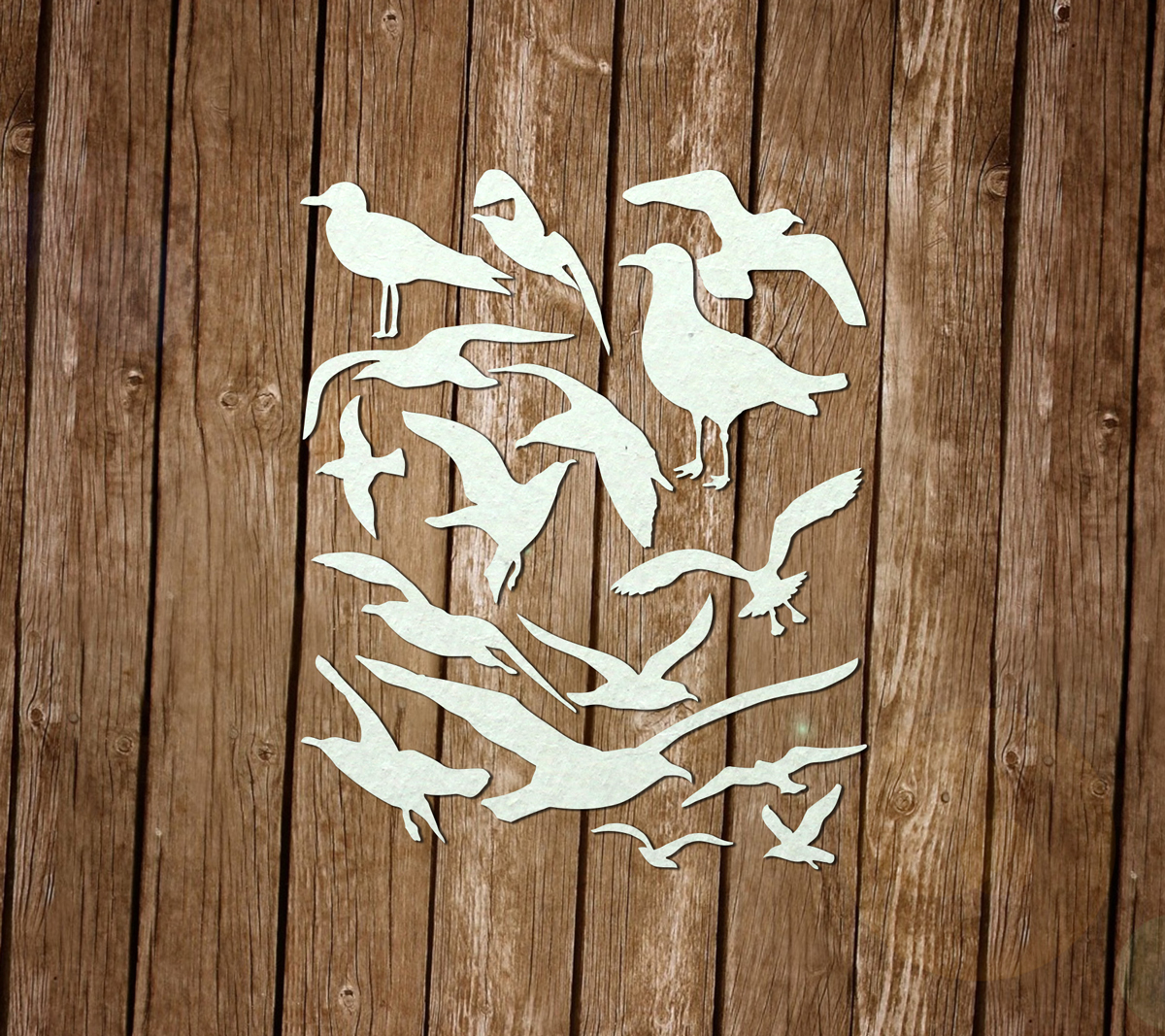 Чипборд Chipboards "Коллекция "Small Parts". Чайки"