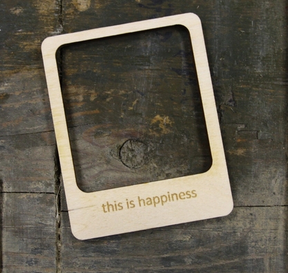 Деревянный декор WoodCraft Полароид HAPPINESS