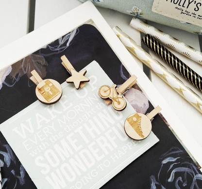 Набор деревянных прищепок №3 "Погуляем?"