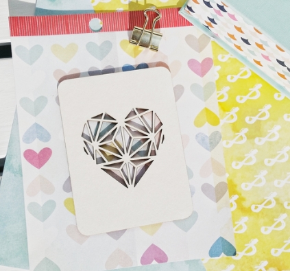 Чипборд WoodCraft "Карточка PL Сердце"