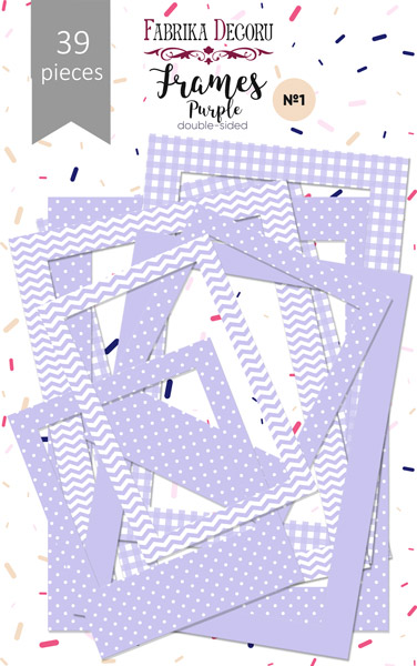 Набор картонных рамочек Фабрика Декору , цвет сиреневый
