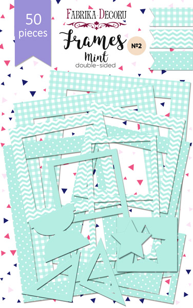 Набор картонных рамочек Фабрика Декору , цвет мятный