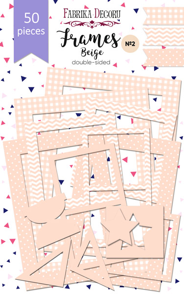 Набор картонных рамочек Фабрика Декору , цвет персиковый