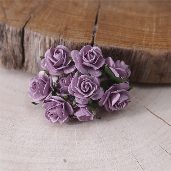 Букет мини-розочек 1,5 см открытых. Цвет чертополох