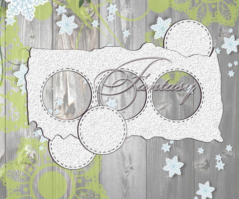 Ножи для вырубки Fantasy фоновый "Большие круги"