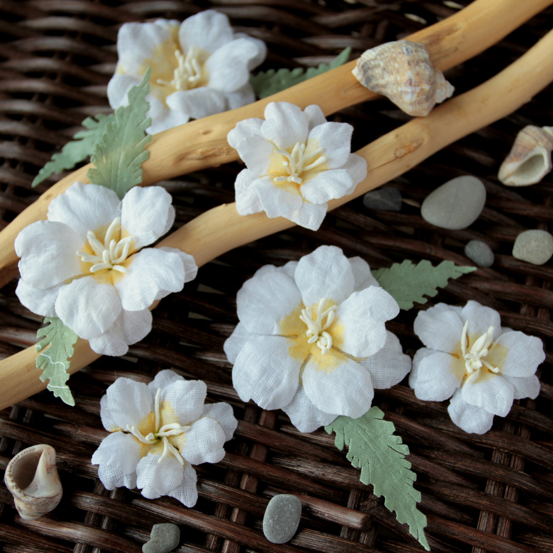 Набор цветочков Vanilla Garden "Тропик", белый