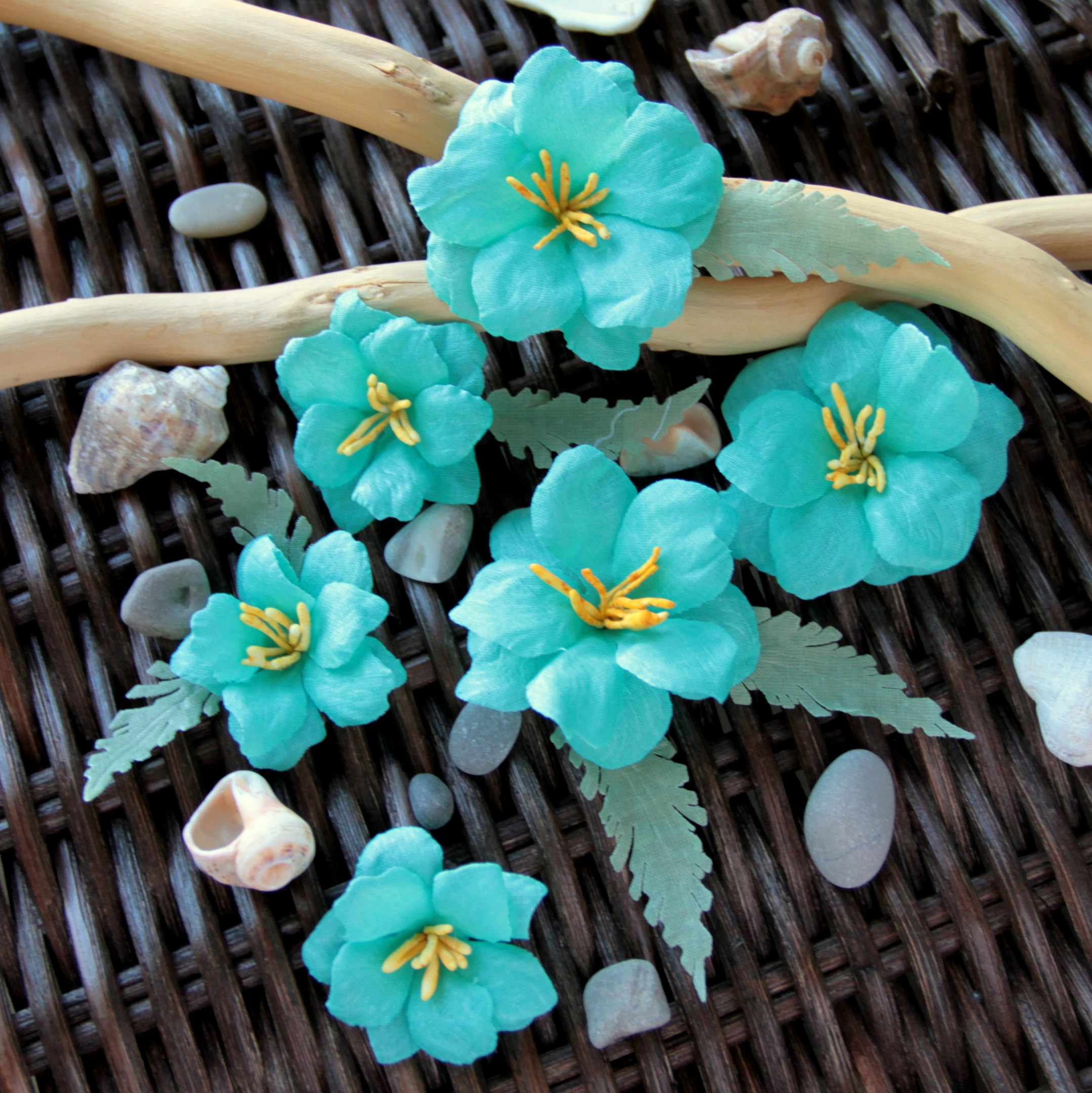 Набор цветочков Vanilla Garden "Тропик", бирюза