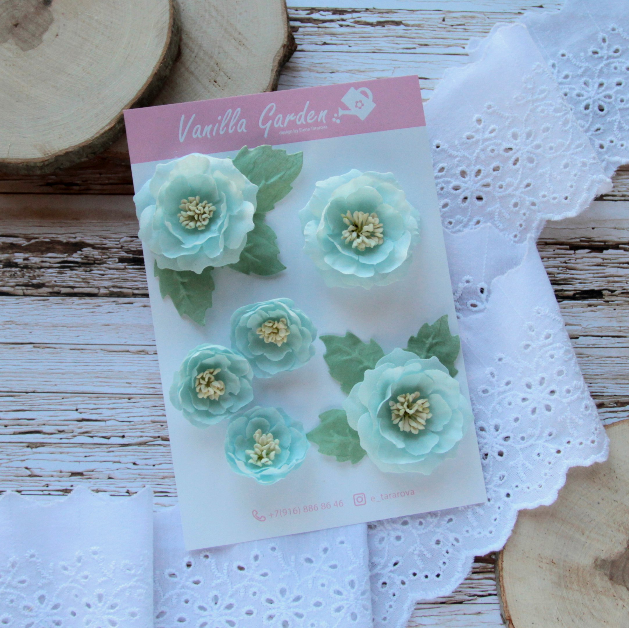 Набор цветочков Vanilla Garden "Шиповник. BlueSky"