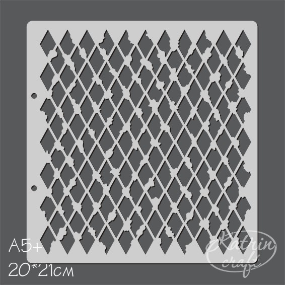 Трафарет Katrin craft 20 х 21 см "Ромбы винтажные"