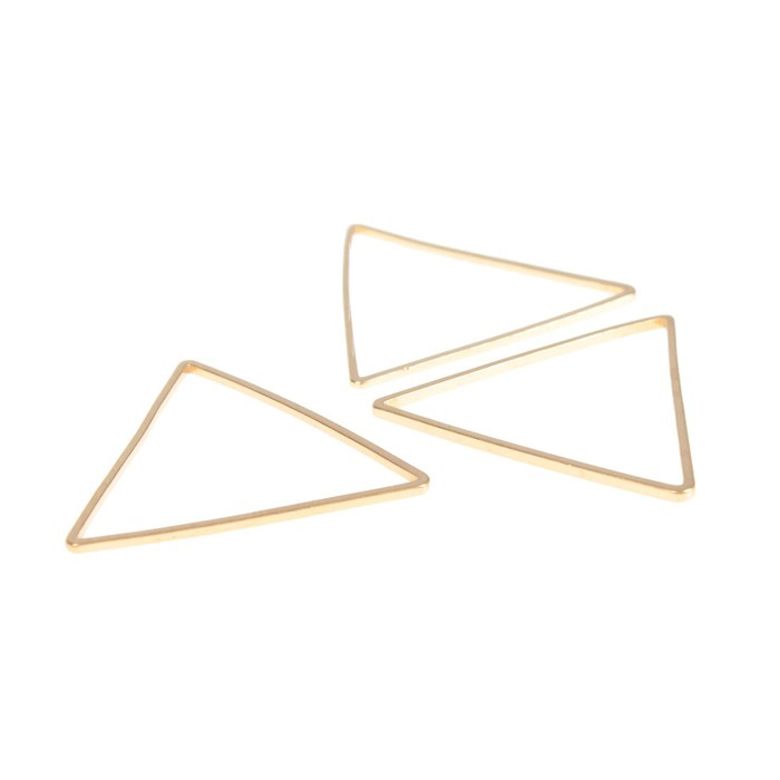 Металлическая подвеска "Контурный треугольник", цвет золотой (732)