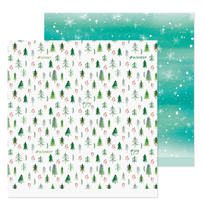 Бумага для скрапбукинга АртУзор "Новогодние ёлочки" (ART665)