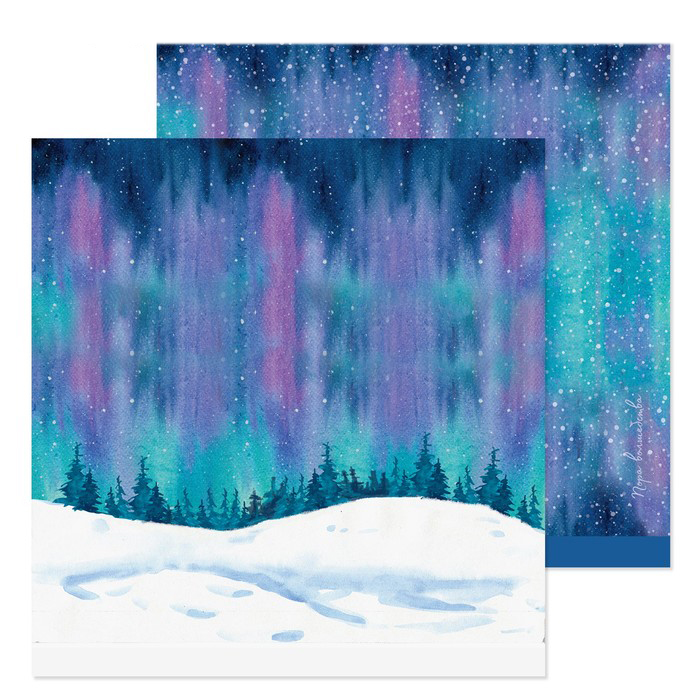 Бумага для скрапбукинга АртУзор "Северное сияние" (ART670)